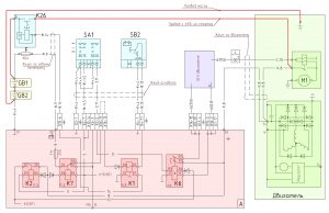 Схема системы электропитания МАЗ-6312В9.