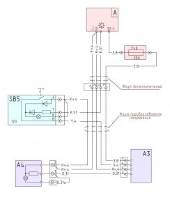 Схема подключения преобразователя напряжения МАЗ-6312В9.