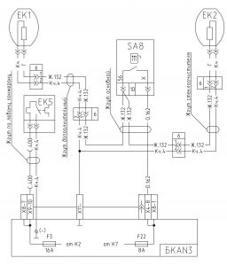 Схема подключения нагревателей зеркал и осушителя воздуха МАЗ-6430, двигатели ЯМЗ, MAN, Евро-1, 2, 3, БКА-3, 643008-3700001 И.
