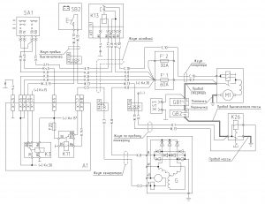 Схема системы электропитания МАЗ-642205 (2008 год).