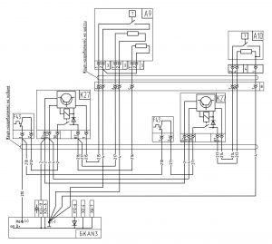 Схема электрооборудования нагревателей МАЗ 643069 с блоком коммутации БКА-3 и двигателем MAN.
