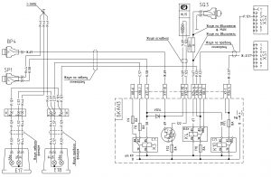 Схема системы сигнализации сигнала торможения, ручного тормоза и заднего хода МАЗ 643069 с блоком коммутации БКА-3 и двигателем MAN.