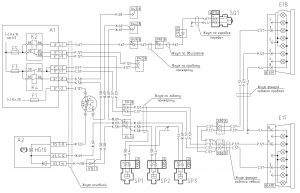 Схема включения сигналов “стоп”, стояночного тормоза и фонарей заднего хода МАЗ-630305.