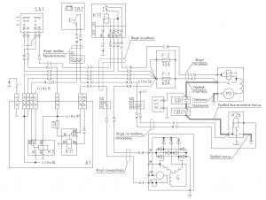 Схема системы электропитания МАЗ-543205 (2008 год).
