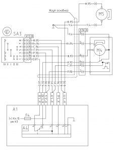 Схема включения стеклоочистителя и стеклоомывателя МАЗ-555102.