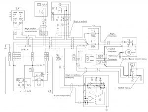 Схема системы электропитания МАЗ-630305.
