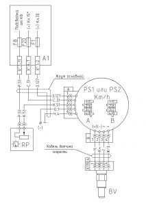 Схема подключения спидометра/тахографа на автомобилях с КПП ЯМЗ-236П МАЗ-555102.