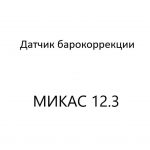 Датчик барокоррекции (опциональный) (диагностика МИКАС 12.3).