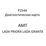 P2544. Диагностическая карта кода неисправности АМТ LADA PRIORA, LADA GRANTA.