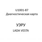 U1001-87. Диагностическая карта кода неисправности УЭРУ LADA VESTA.