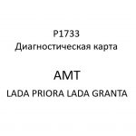 P1733. Диагностическая карта кода неисправности АМТ LADA PRIORA, LADA GRANTA.