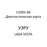 U1001-86. Диагностическая карта кода неисправности УЭРУ LADA VESTA.