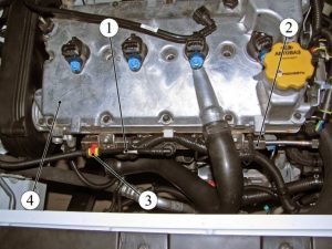Рампа форсунок – снятие/установка LADA VESTA – снятие/установка узлов двигателя.
