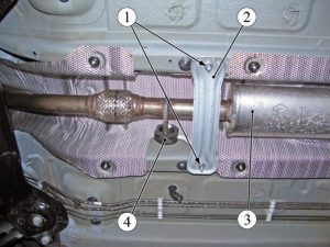 Глушитель дополнительный – снятие/установка LADA VESTA – снятие/установка узлов двигателя.