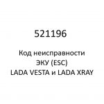 521196. Код неисправности и параметры проведения диагностики ЭКУ (ESC) LADA VESTA и LADA XRAY.