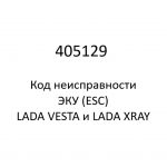 405129. Код неисправности и параметры проведения диагностики ЭКУ (ESC) LADA VESTA и LADA XRAY.