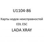 U1104-86. Карты кодов неисправностей EDL ESC LADA XRAY.