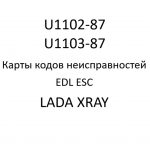 U1102-87, U1103-87. Карты кодов неисправностей EDL ESC LADA XRAY.