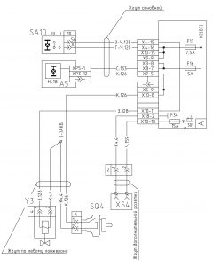 Схема подключения блокировки межколёсного дифференциала и розетки МАЗ-4371P2 ММЗ Е4.