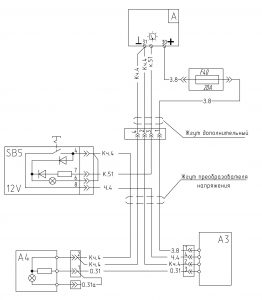 Схема подключения преобразователя напряжения МАЗ-4371P2 ММЗ Е4.