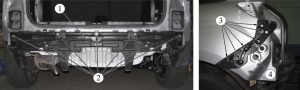 Бампер задний. Кузов LADA XRAY – снятие и установка основных узлов, деталей.