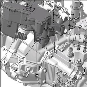 Актуатор механизма выключения сцепления и жгут проводов коробки передач. Трансмиссия LADA XRAY – снятие/установка, разборка/сборка основных узлов и деталей.