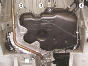 Топливный бак. Двигатель LADA LARGUS – снятие / установка основных систем, узлов и деталей.