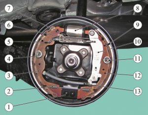 Тормозные колодки заднего тормоза – проверка технического состояния. Тормозная система LADA XRAY – снятие / установка основных узлов и деталей.