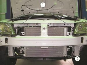 Радиатор системы охлаждения. Двигатель LADA XRAY – снятие / установка основных систем, узлов и деталей.