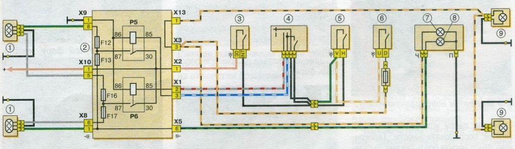 Схема включения фонарей заднего хода ваз 2107