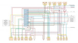 Схема электрических соединений системы управления двигателем ВАЗ-2104 с контроллером «Январь-5.1.3».