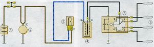 Схема системы зажигания ВАЗ 2107.