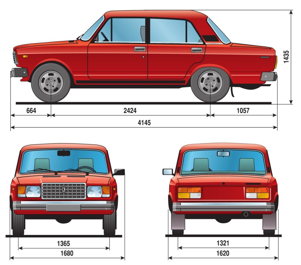 Чертеж автомобиля ваз 2107