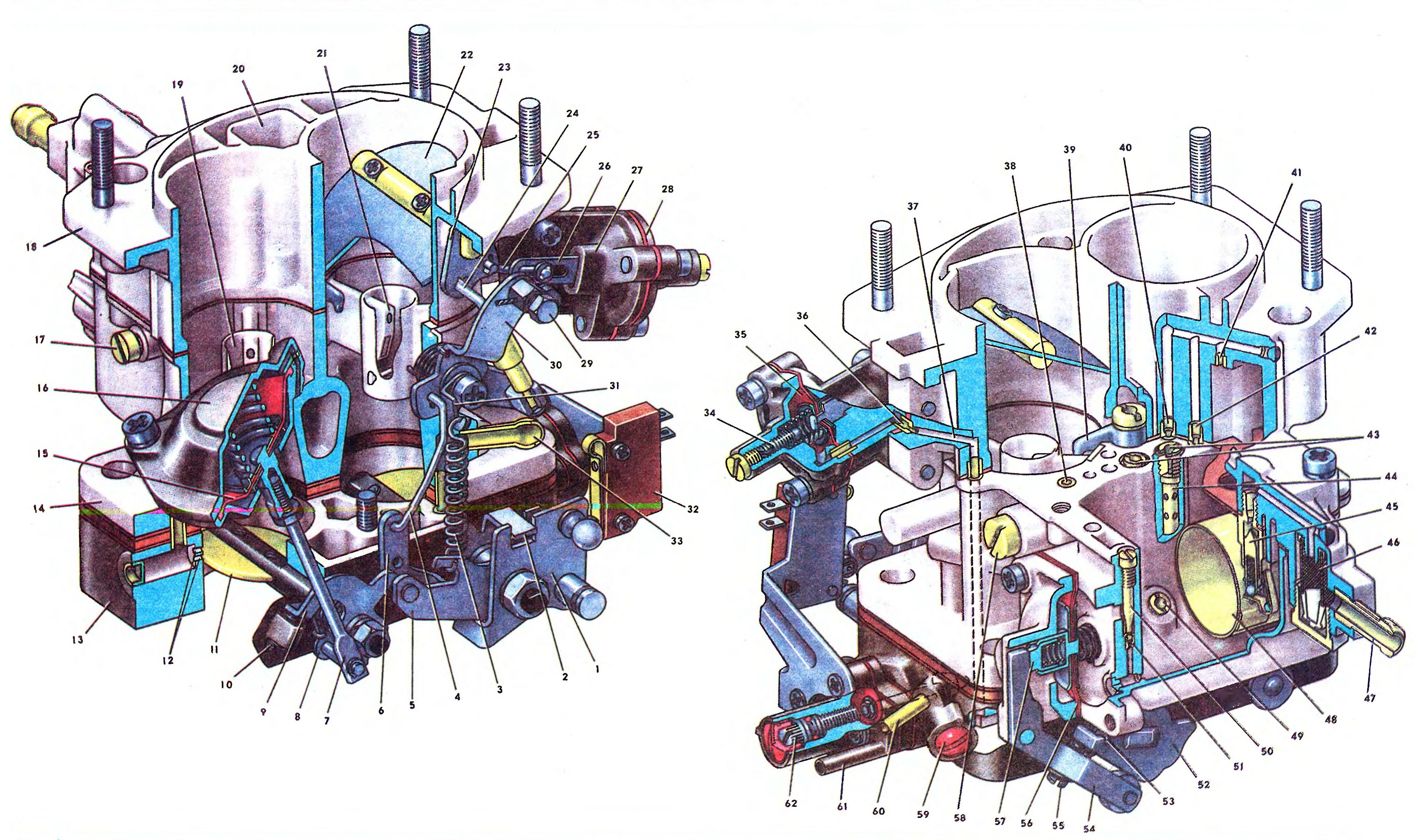 Устройство карбюратора ваз 2105 дааз схема