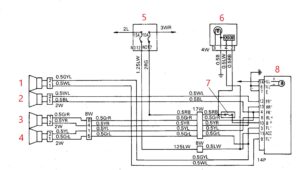 Схема подключения радио-магнитолы и часов Hyundai Porter.