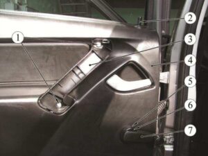 Дверь задняя правая и левая. Кузов LADA GRANTA 2190 – снятие и установка основных узлов, деталей.