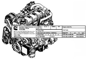 Таблички с основными данными. Двигатель Cummins ISF2.8 CM2220 – общее описание.