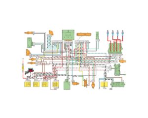 Схема электрических соединений системы впрыска (GM). Автомобили Нива ВАЗ-21213, ВАЗ-21214 – альбом плакатов.