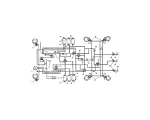 Схема пневматического привода тормозных систем КамАЗ-4310 и модификации.