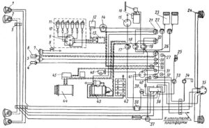 Схема электрооборудования ГАЗ-62.