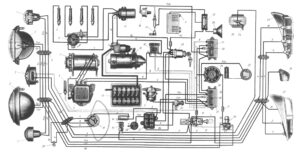 Схема электрооборудования Москвич 407 и его модификаций.