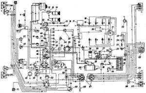 Схема электрооборудования автомобиля ГАЗ-66.